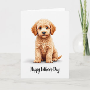 Cartão do Dia dos Pais do Cachorrinho Gentil