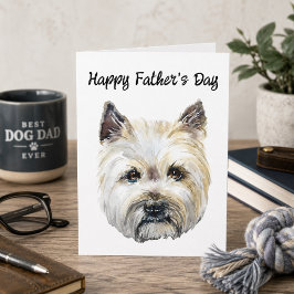 Cartão do Dia dos Pais do Cairn Terrier editável
