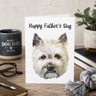 Cartão do Dia dos Pais do Cairn Terrier editável