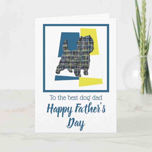 Cartão do Dia dos Pais do Cairn Terrier TriColor (Frente)