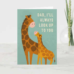 Cartão do Dia dos Pais do Papai Girafa Alto
