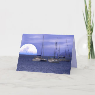 Cartão do dia dos pais do rio da lua com verso