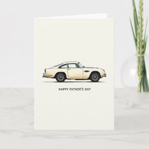 Cartão do Dia dos Pais Elegante para Automóveis