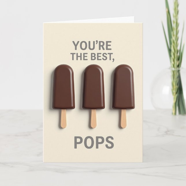Cartão do Dia dos Pais Finest Pops (Frente)