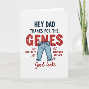 Cartão do Dia dos Pais Funny Genes