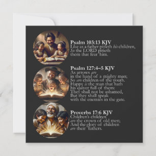 Cartão do Dia dos Pais KJV - Salmos e Provérbios