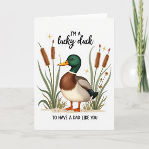 Cartão do Dia dos Pais Lucky Duck