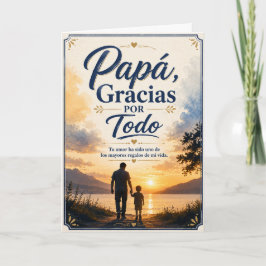 Cartão do Dia dos Pais Papá Gracias Por Todo