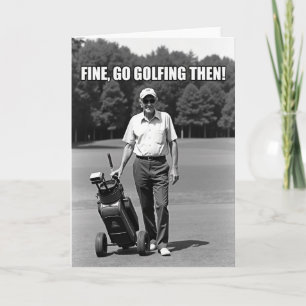 Cartão do Dia dos Pais para Avô Golfista