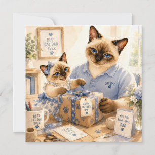 Cartão do Dia dos Pais para Gatos e Amantes de Gat