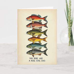 Cartão do Dia dos Pais Peixes Legais
