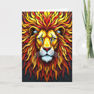 Cartão do Dia dos Pais Regal Lions