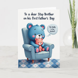Cartão do Dia dos Pais Sky Blue Bear