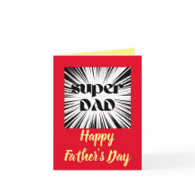 Cartão do Dia dos Pais tema Super-herói