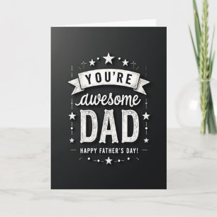 Cartão do Dia dos Pais Vintage Incrível