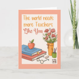Cartão do Dia dos Professores com Flores
