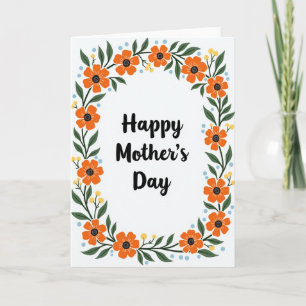 Cartão do Dia Feliz da Mãe Floral