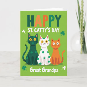 Cartão do Dia Feliz de St Catty para Bisavô