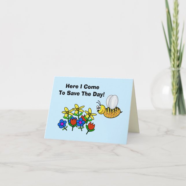 Cartão do Dia Mundial da Abelha com Abelha Coberta (Frente)
