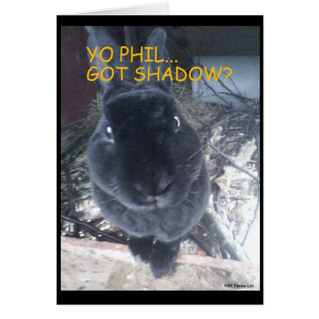 Cartão do dia/páscoa do porco à terra (Frente)