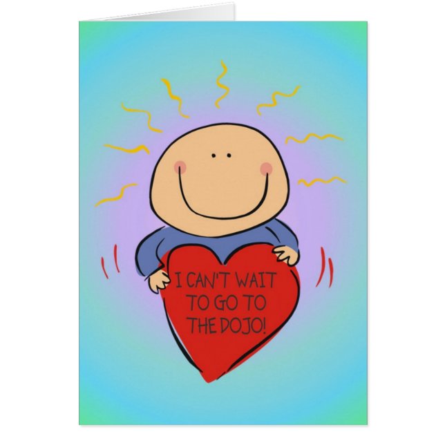 Cartão do Dojo do bebê das artes marciais para o (Frente)