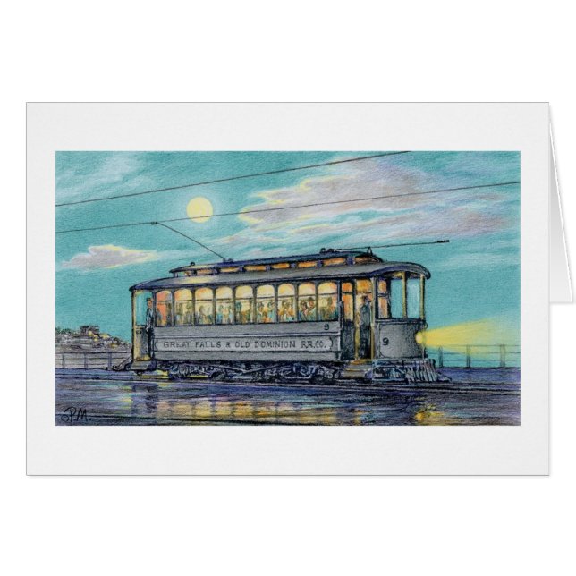 Cartão do eléctrico de Paul McGehee "Georgetown" (Frente horizontal)