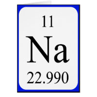 Cartão do elemento 11 - Branco de sódio