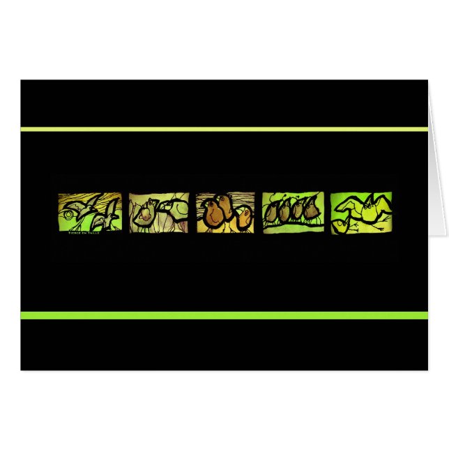 Cartão do en Taille Vert do Tierce (Frente Horizontal)