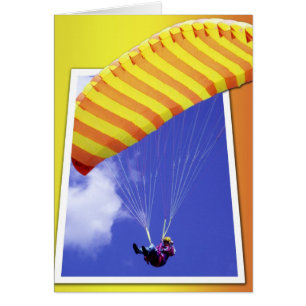 Cartão do entalhe do Paraglider