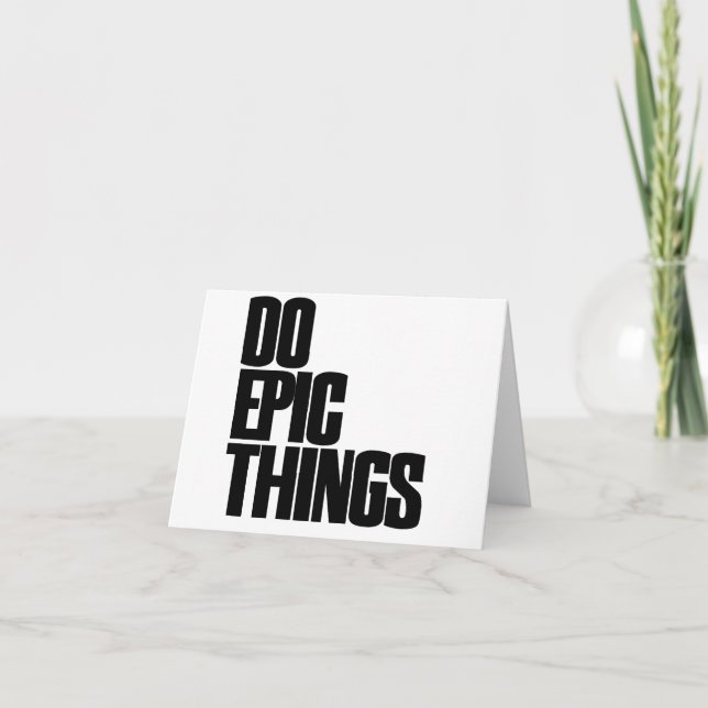 Cartão Do Epic Things (Frente)