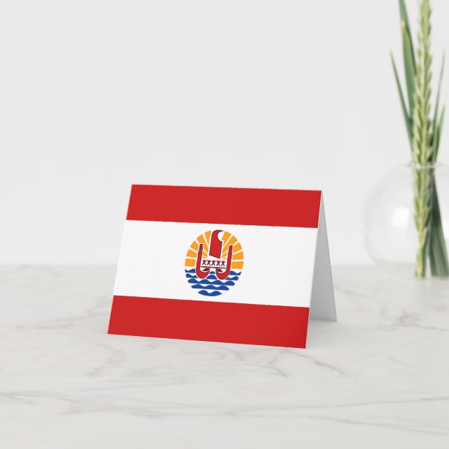 Cartão do Estandarte da Polinésia Francesa (Frente)