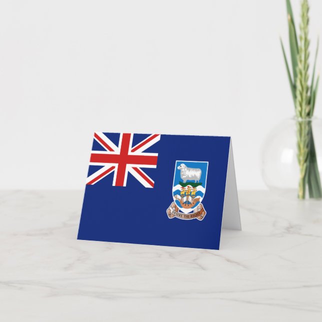 Cartão do Estandarte das Ilhas Falkland (Frente)