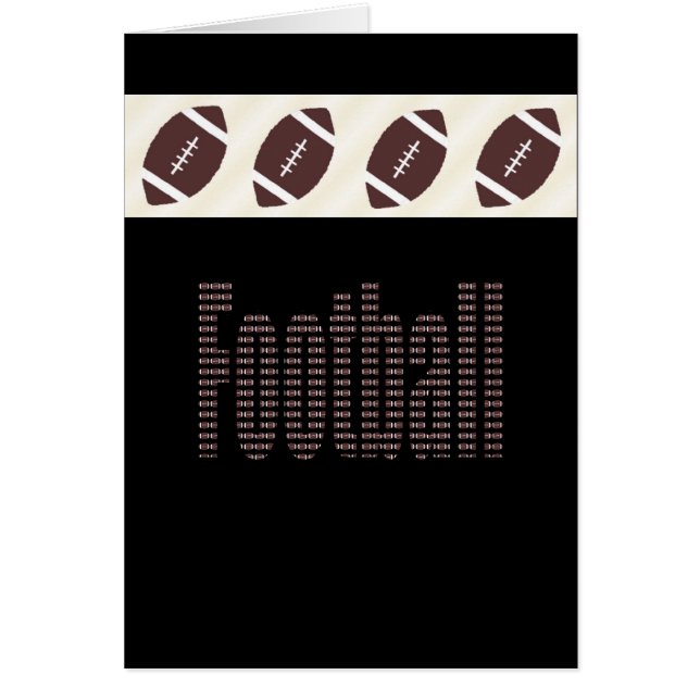 Cartão do fan de futebol preto e branco (Frente)