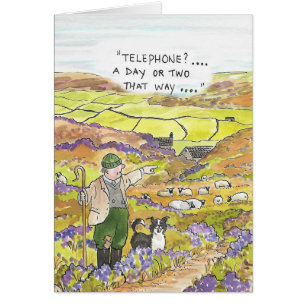 Cartão do fazendeiro dos carneiros de Yorkshire