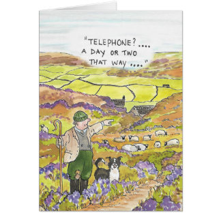 Cartão do fazendeiro dos carneiros de Yorkshire