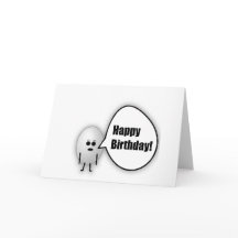 Cartão do feliz aniversario do ovo