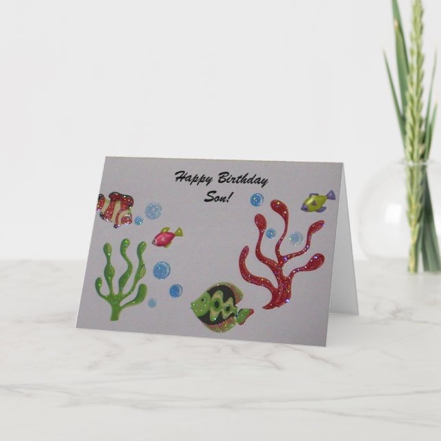 Cartão do feliz aniversario para o filho! (Frente)