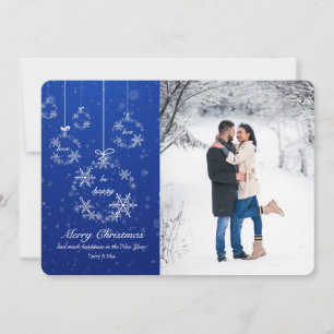 Cartão do feriado da foto das decorações do floco