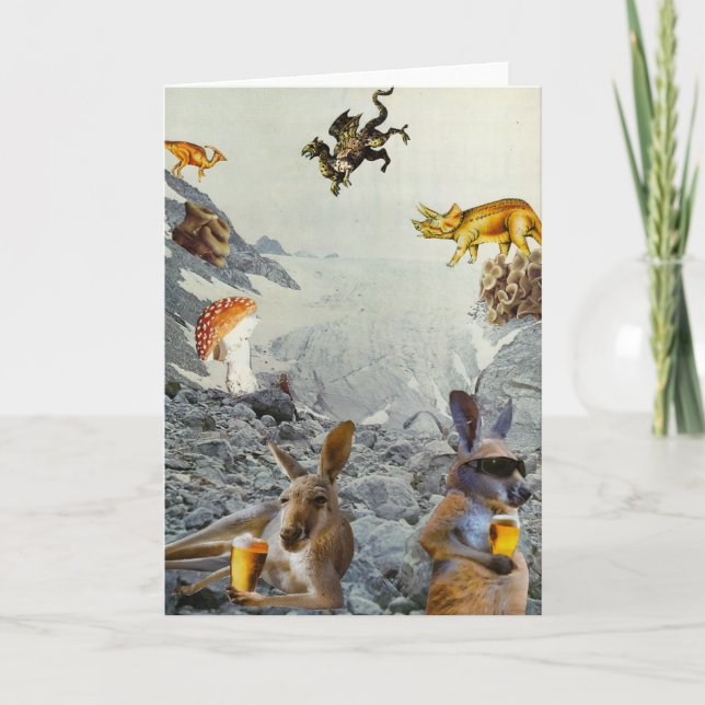 Cartão do feriado do canguru (Frente)