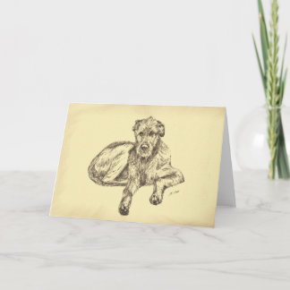 Cartão do filhote de cachorro do Wolfhound