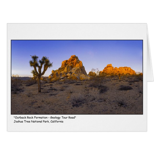 Cartão Do "formação de rocha interior - estrada da (Frente horizontal)