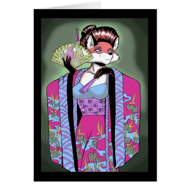 Cartão do Fox da gueixa (Frente)