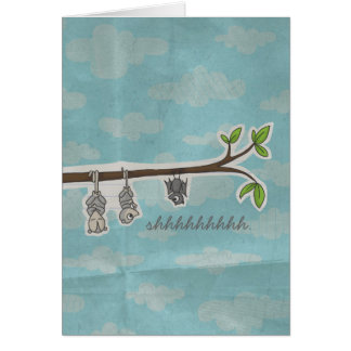 Cartão do gambá e do bastão, shhhh.