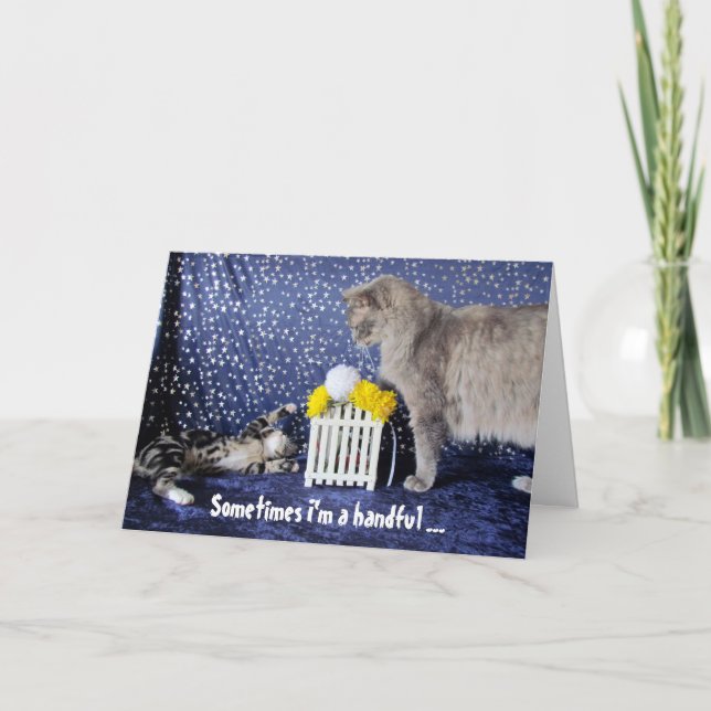 Cartão Do garoto (ou gato) que é um dia de Pai (Frente)