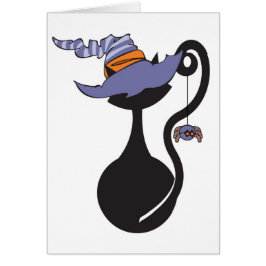 Cartão do gatinho de Witchy