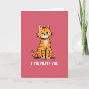 Cartão do Gato Mal-humorado que Eu Toler