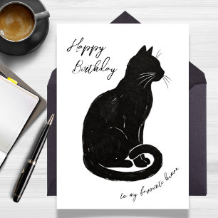 Cartão Do Gato Para o Meu Humano Favorito Aniversário