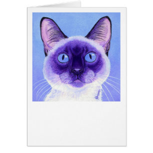 Cartão do gato Siamese