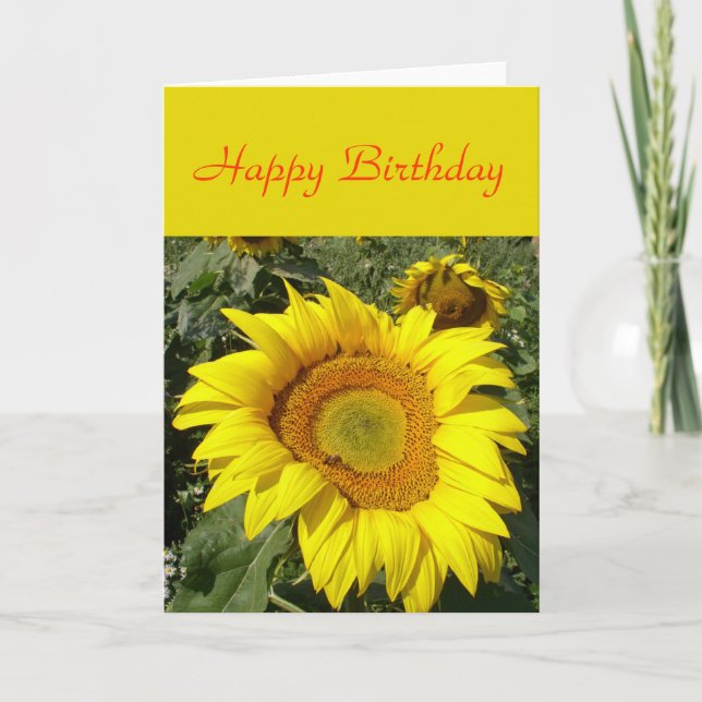 Cartão do girassol (Frente)