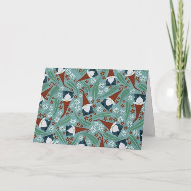 Cartão do Gnome de Natal Australiano (Frente)